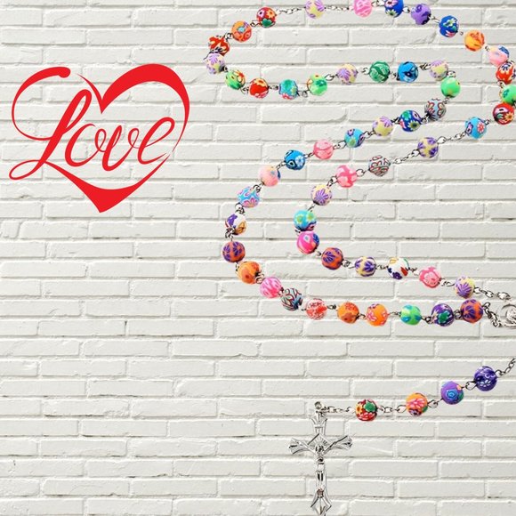 ABSOLUTELY NEW BEAUTIFUL & COLORFUL ROSARY - Picture 2 of 7
